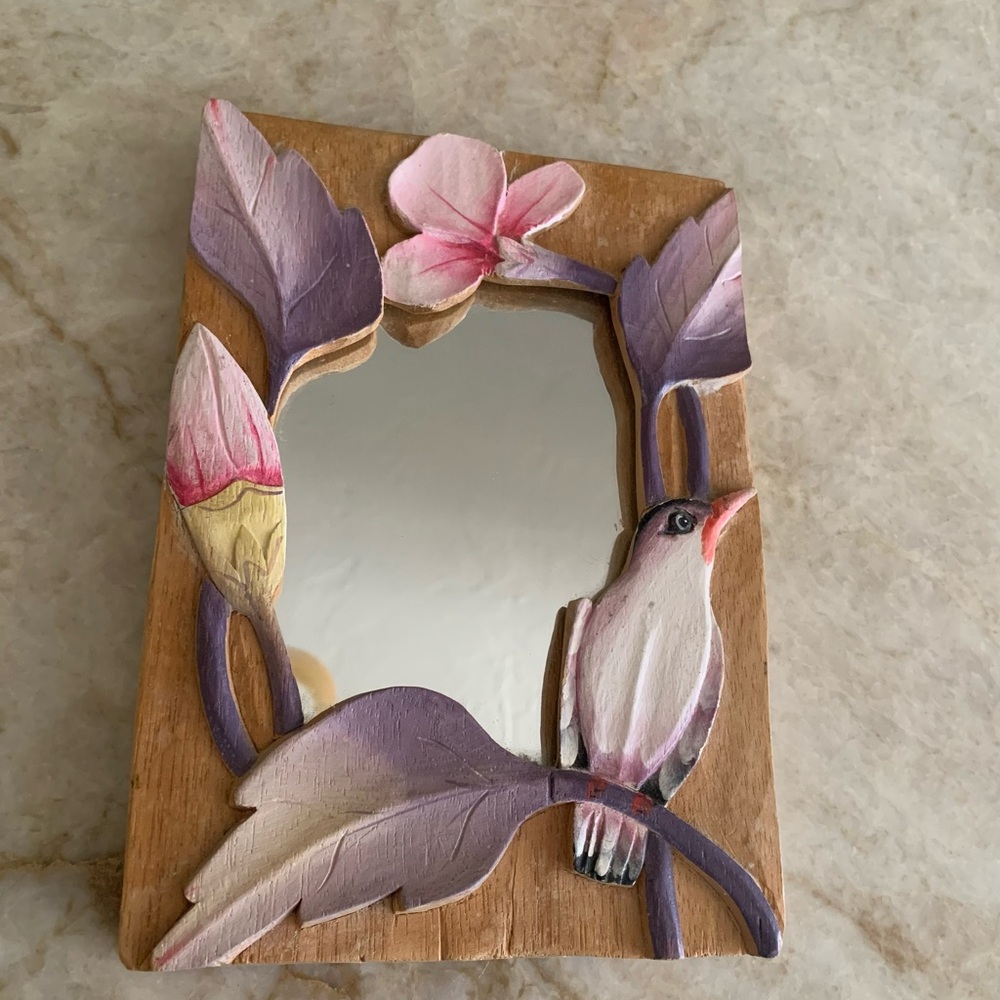 Handcrafted Floral Bird Wall Mirror🌺